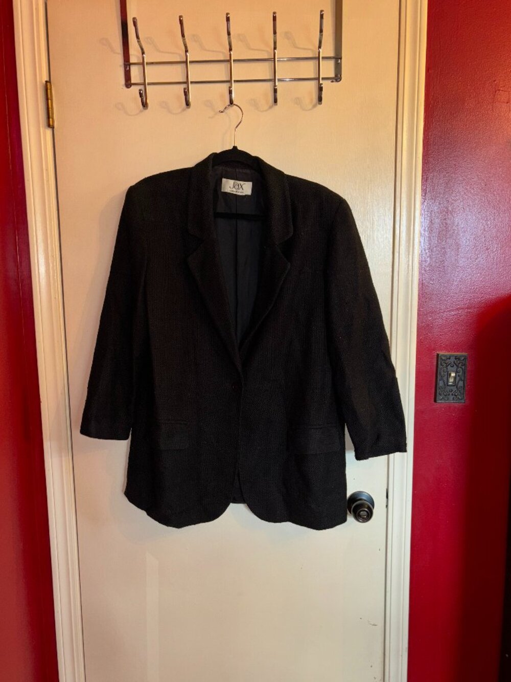 Jax Separates Women's Black Textured Silk Lined Blazer